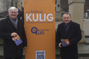 Andrzej Kulig (po prawej) jest jednym z kandydatów na prezydenta Krakowa w wyborach samorządowych 2024 (fot. Facebook/AdnrzejKulig)