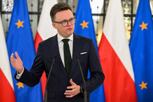 Zdaniem marszałka Szymona Hołowni, przed UE najważniejsze wybory w historii (fot. PAP/Radek Pietruszka)