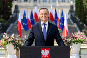 Prezydent Andrzej Duda uważa, że budowa CPK przyczyni się do tego, że Polska "dogoni" najbogatsze państwa Europy (fot. twitter.com/Kancelaria Prezydenta)