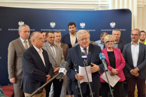 Minister of Agriculture Czesław Siekierski on July 11 after a meeting with farmers in Podkarpacie